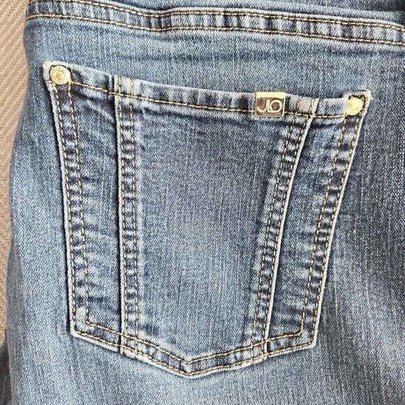 Jennifer Lopez Jeans Women's 16 Blue Dark Wash Button Fly Boot Cut Jeans RN73277 - Picture 7 of 16